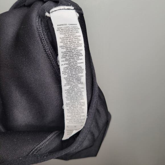 ASO Monica Friends Nike sports bra women's‎ size XL black white swoosh dri-fit - Picture 11 of 12